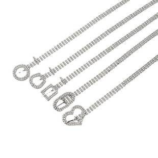 European and American New Sweet Women's Three-Row Diamond Belt Fashion All-Match Clothing Full Diamond Belt Full Diamond Waist Chain Accessories