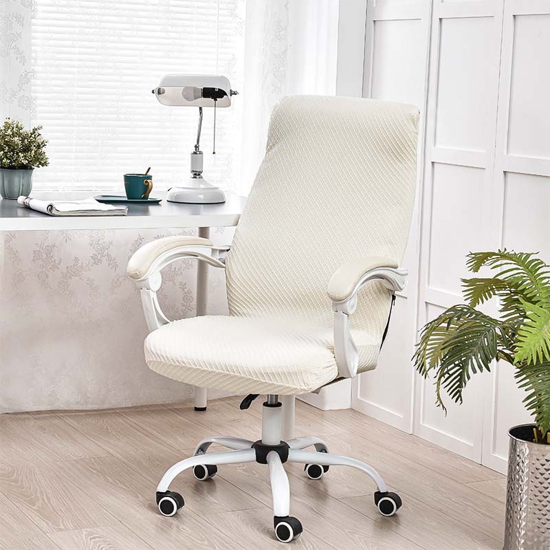 cubierta de silla de oficina de alta gama elástica todo incluido cubierta de silla giratoria con cremallera cubierta de silla de computadora doméstica cubierta de silla de jefe