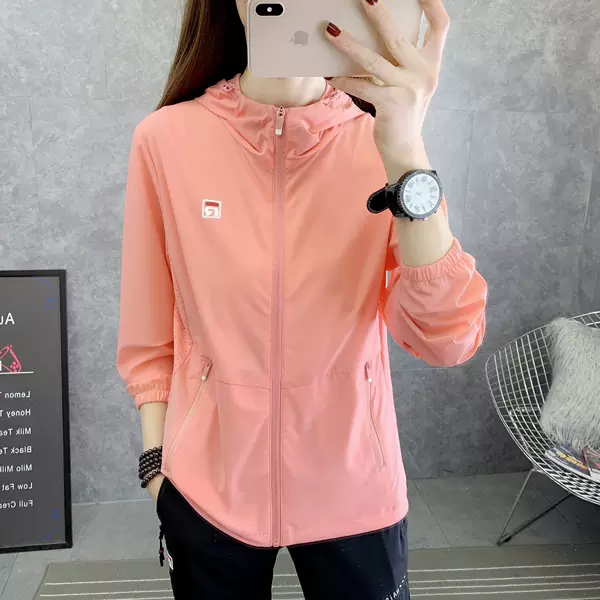 2106 Spring Summer Autumn Ice Silk Sunscreen Women's Hooded Lightweight Jacket Outdoor Cycling Sports Leisure Mountaineering