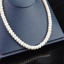 東海珍珠項鏈女士白色約90顆圓珠細膩項鏈掛飾一件代發