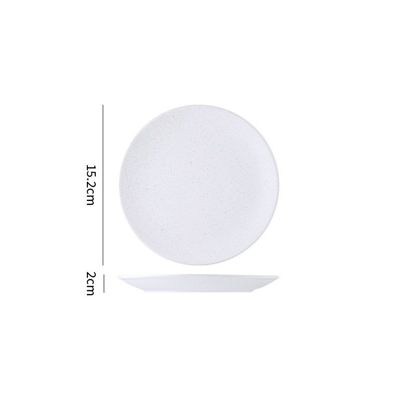 Plato de cerámica simple punto azul punto blanco conjunto de platos de platos de comedor occidental platos de cerámica de hotel con puntos