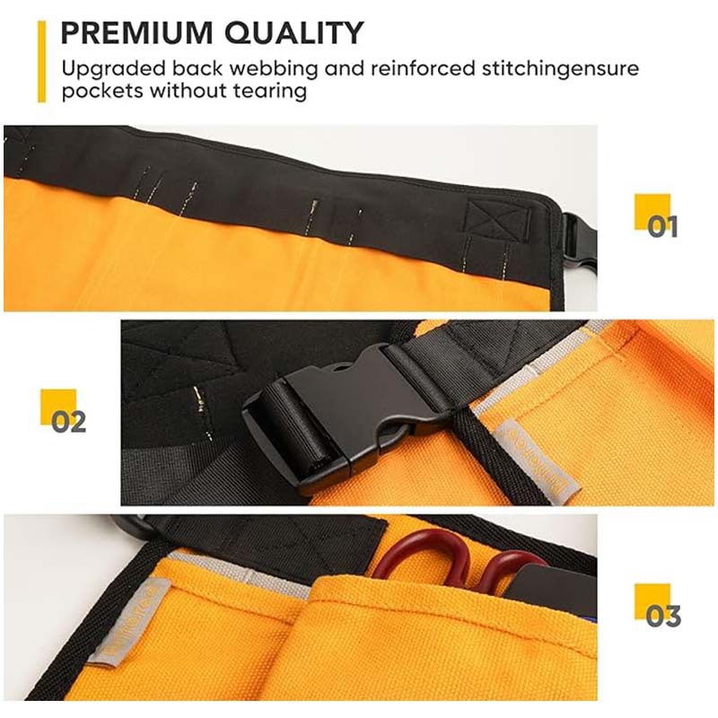 Comercio exterior delantal de lona gruesa corta industria pesada máquina de reparación ropa de trabajo moderno simple bolsa de cintura medio delantal al por mayor personalizado