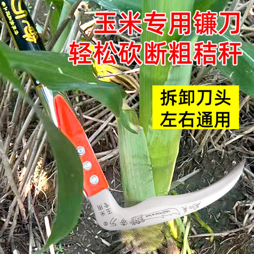 On behalf of the sickle farm tools, cutting corn stalks, mowing grass, cutting firewood, corn sickle artifact, outdoor corn cheap knife