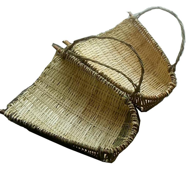 批发60cm撮箕专业酒糟筐酒糟铲泥箩筐坭撮箕纯手工竹编簸箕笸箩