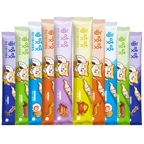 Dali Mao Hai Zhi Zhi Collagen Cat Strips 15g Cat Wet Food Pack Fresh Pack Kitten Fattening Liquid Mixed Cat Snacks