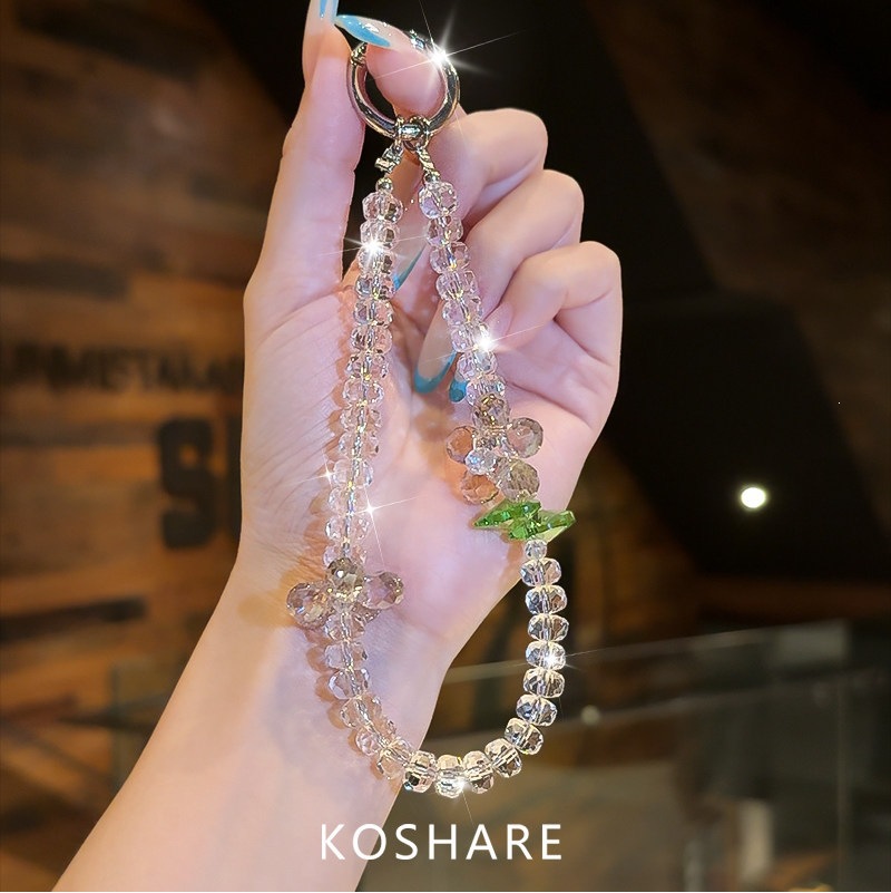 Verano de flores de vidrio frescas cadenas de diamantes flash ligeras de lujo alta sensación bolsos de cristal colgantes colgantes de mano chicas