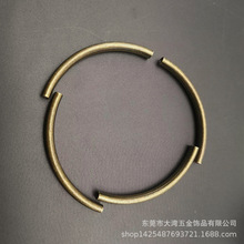 复古个性青古铜弯管简约小众手链配件 铜材质古铜色ins风手链挂件