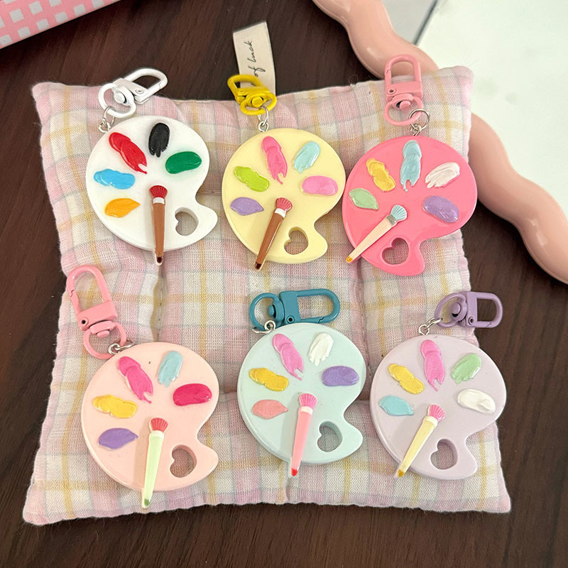 Cute Paint Skateboard Keychain Fun Creative Pendant Couple Bestie Gift Accessories Palette Gift Matchinging Cute Paint Skateboard Keychain Fun Creative Pendant Couple Bestie Gift Accessories Palette Gift Matchinging