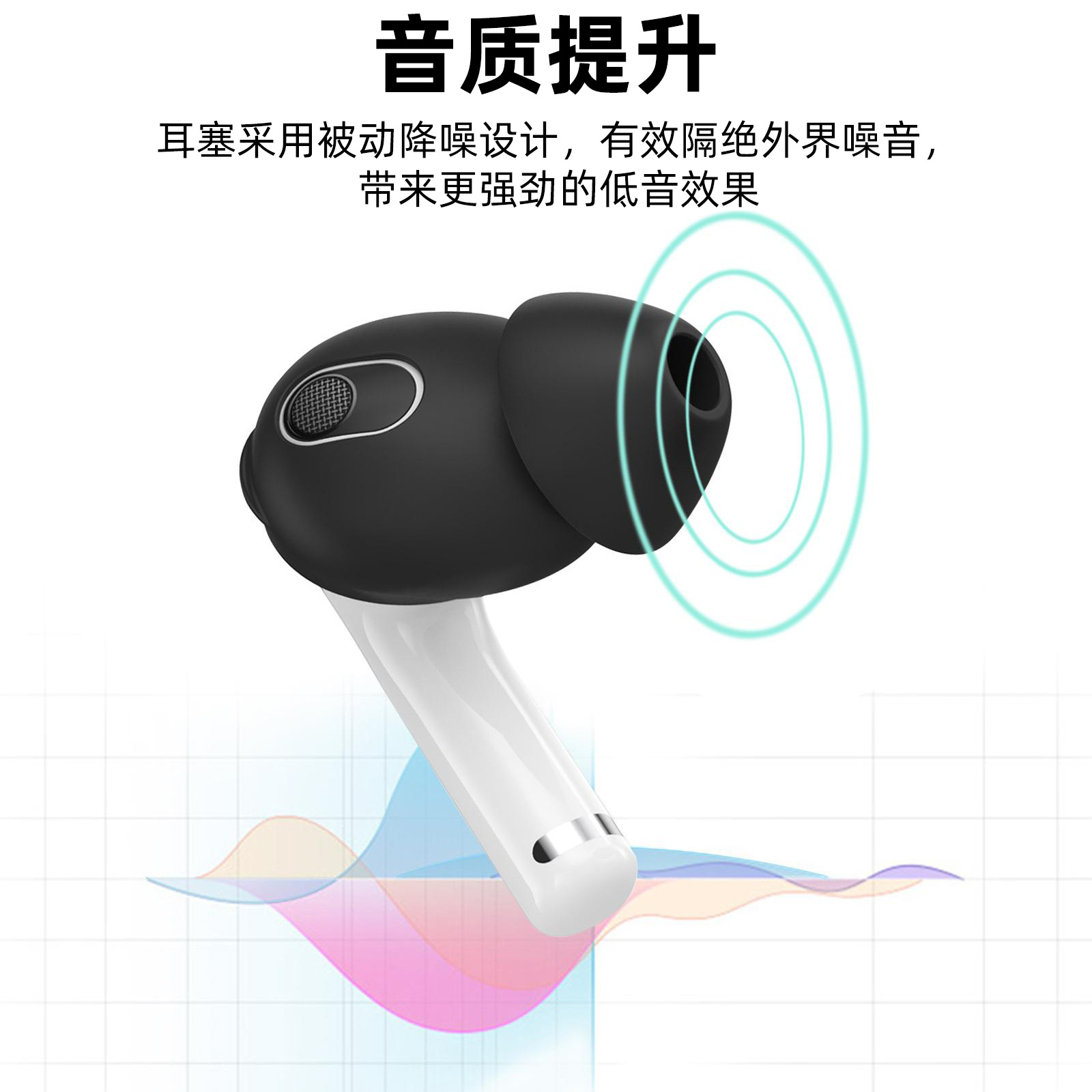 Para AirPods 4 XDcase 3 pares de venta auriculares de silicona auriculares auriculares con caja de almacenamiento y botón de montaña