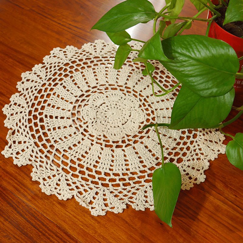 I Love My Home Pure Handmade Crocheted American Country Round Placemat Vase Mat Decorative Mat 20-45cm