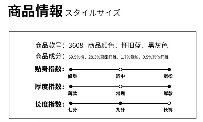 春季薄款牛仔裤男弹力韩版潮流休闲百搭长裤子青年男士修身小脚详情6