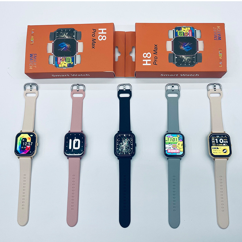 Nuevo reloj inteligente transfronterizo H8 frecuencia cardíaca presión arterial monitoreo de oxígeno multimodo de movimiento pedómetro reloj de llamada Bluetooth