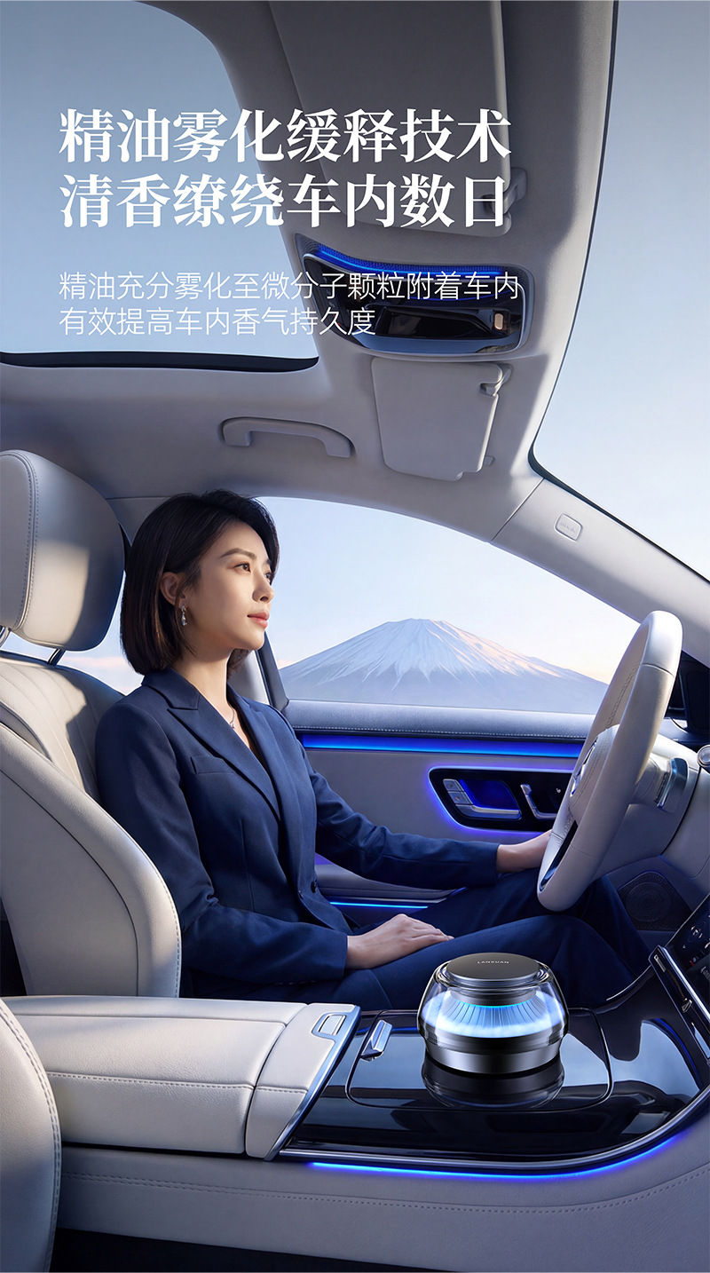 2026 Car Fragrance Diffuser, Car Interior Perfume, 2026 New Model, Long-Lasting Fragrance, Cloud Mist Automatic Spray