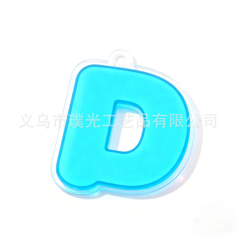 Cute and Fun Acrylic 26-Letter Alphabet Keychain with Cartoon Shapes and Special-Shaped Letters, Bag Pendant, Car Key Accessory