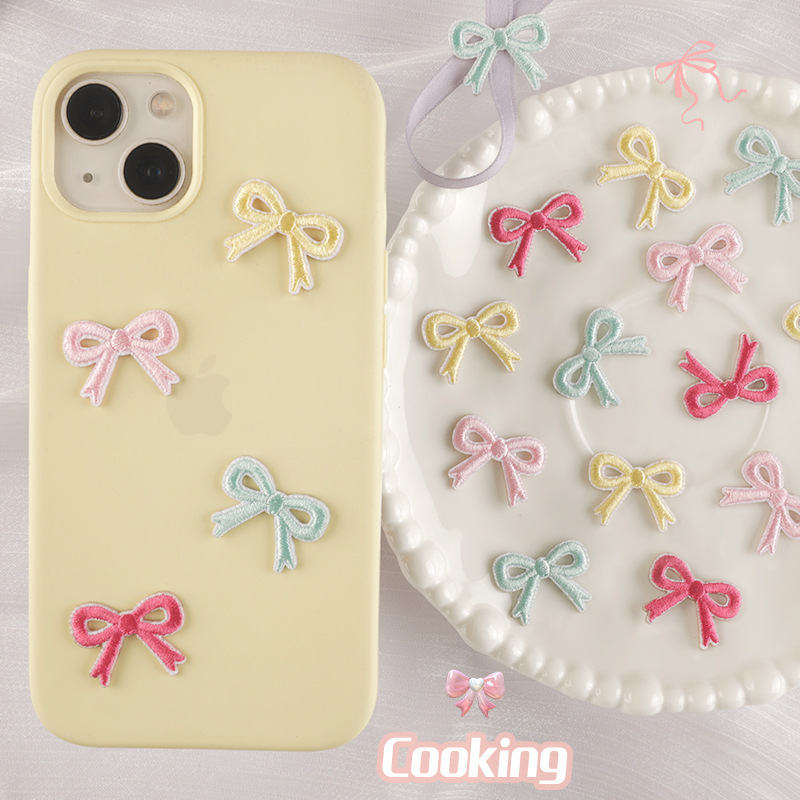 Duo Cool Embroidered Label Bag Accessories Patch Bow Clothing Accessories DIY Mobile Phone Shell Accessories Embroidered Cloth Stickers Duo Cool Embroidered Label Bag Accessories Patch Bow Clothing Accessories DIY Mobile Phone Shell Accessories Embroidered Cloth Stickers