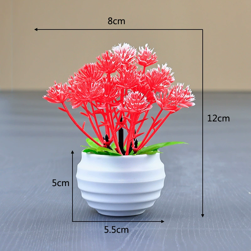 Plastic artificial plant, decorations for office, small pot, (Cross-border trading)