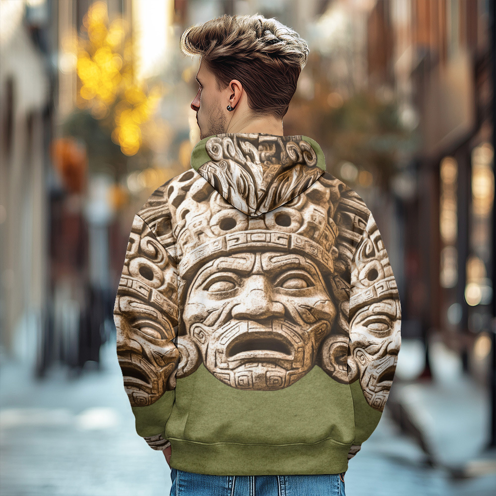 Giacca in cotone con cappuccio e cerniera da uomo invernale con stampa digitale europea D953_voghion.com