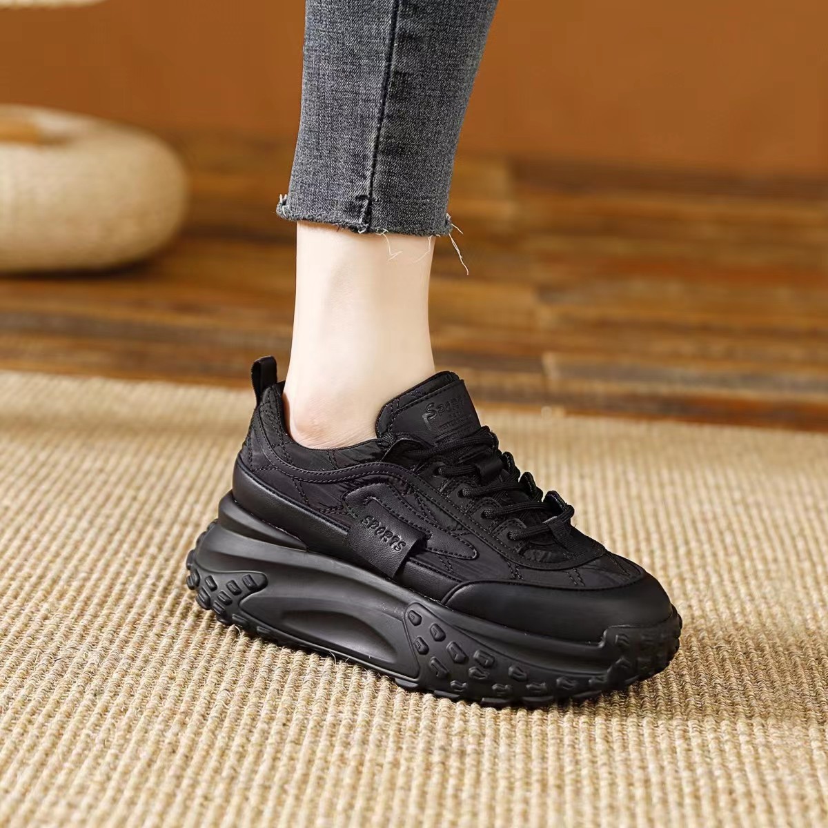 Sneakers platform donna – scarpe sportive casual stringate_voghion.com