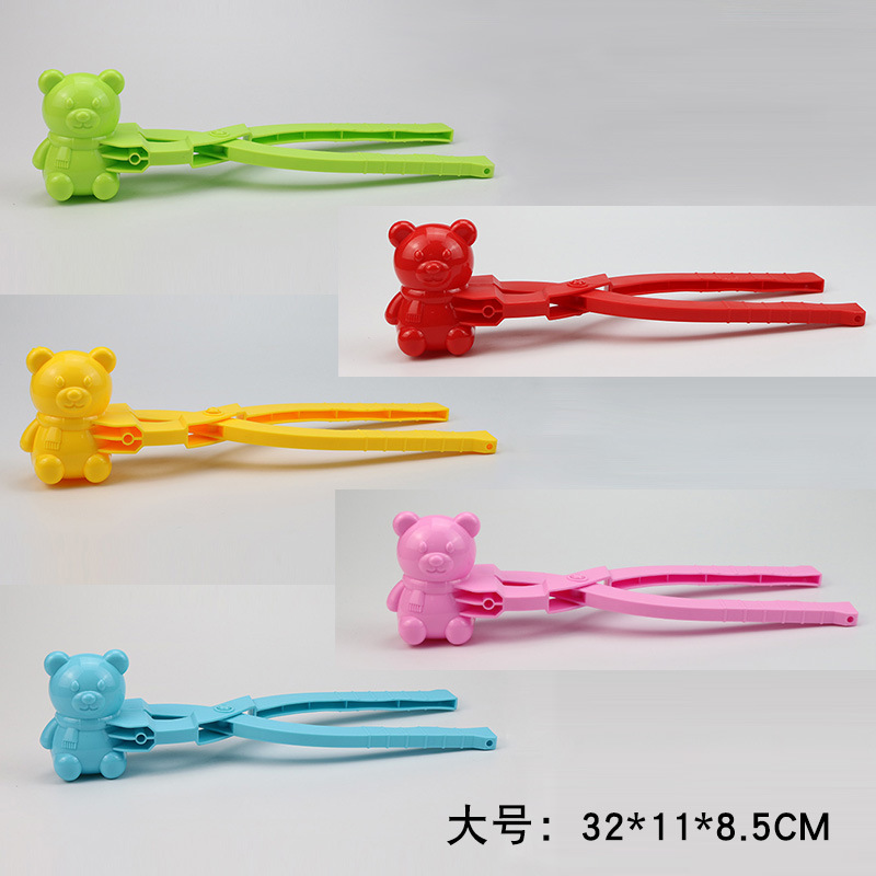 Bola de nieve al aire libre para niños lucha juguete artefacto extra grande bola de nieve clip de plástico dinosaurio amor clip nieve molde conjunto de herramientas