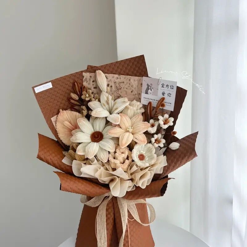レトロなチューリップの花束材料パック DIY 手作り花束 親友への誕生日プレゼント レジャー|undefined
