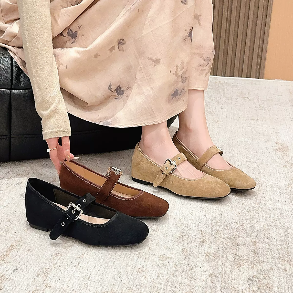 796-29浅口玛丽珍鞋女2025秋季新款不累脚时装单鞋芭蕾女鞋