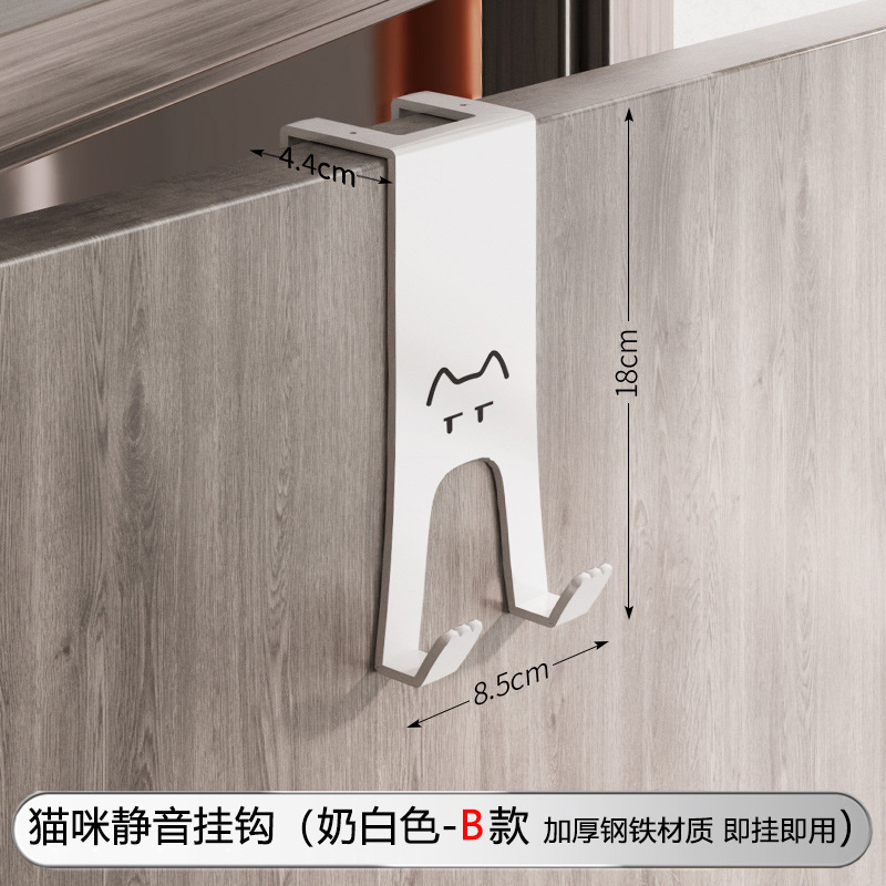 Gancho trasero de la puerta Estante de almacenamiento de bolsos de ropa sin perforar