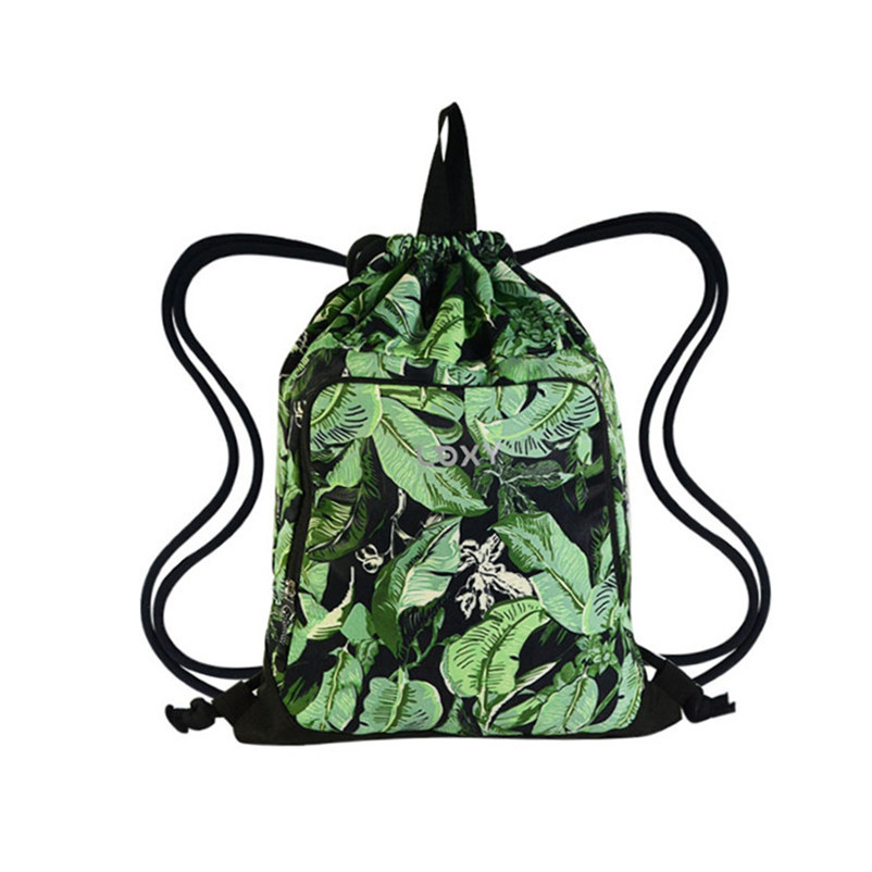 pu防水涂层圆棉绳涤纶抽绳袋双肩拉绳背包 省成本设计定制logo