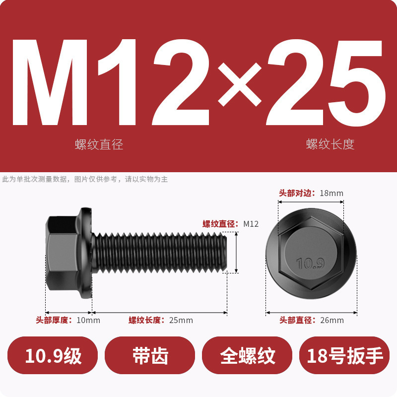 8.9段外六角フランジ面ねじ高強度GB5789プラスキャップ付マット付歯付ボルトM6M8-M20|undefined