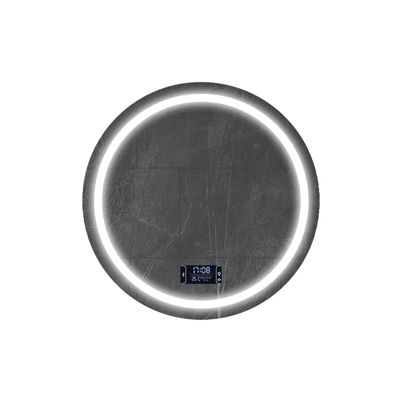 Espejo de baño inteligente redondo led espejo de baño espejo de baño espejo anti-fog inodoro espejo de maquillaje pared pared transfronterizo
