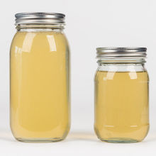 小瓶通蜂蜜玻璃瓶子食品级一斤装圆形密封罐二斤空瓶带盖防漏瓶