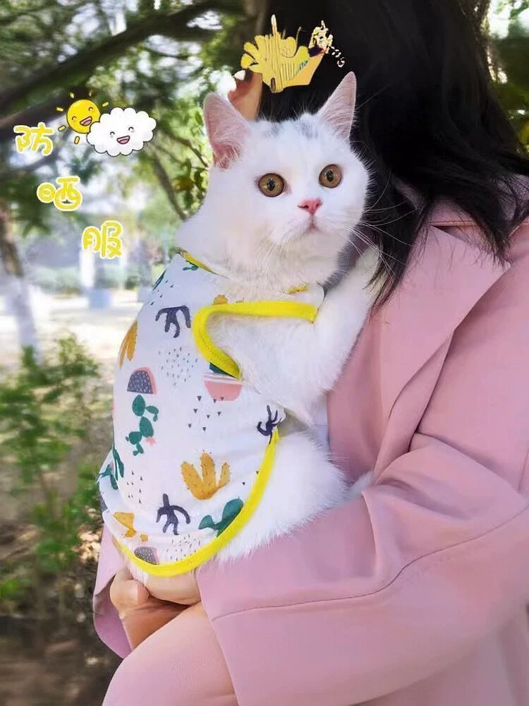 Одежда для кошек, маленькие жилеты, милая, дышащая, легкая сетчатая одежда для собак, классная одежда, синяя одежда для кошек.