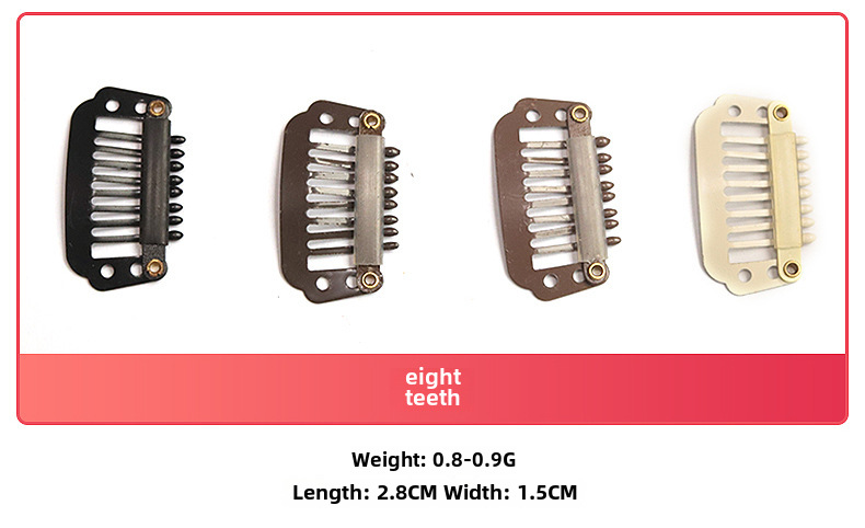 3.2cm six-tooth wig hair extension BB clip metal paint DIY head accessories hair clip beret clip_voghion.com