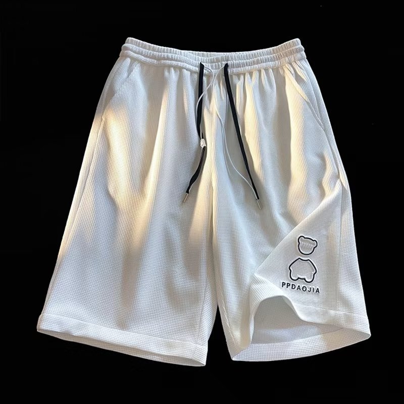 Straight-Leg Sports Pants Summer Fashion Trendy Brand Five-Point Pants Loose Fit Youthful Popular Men's Cartoon Anime Casual Pants