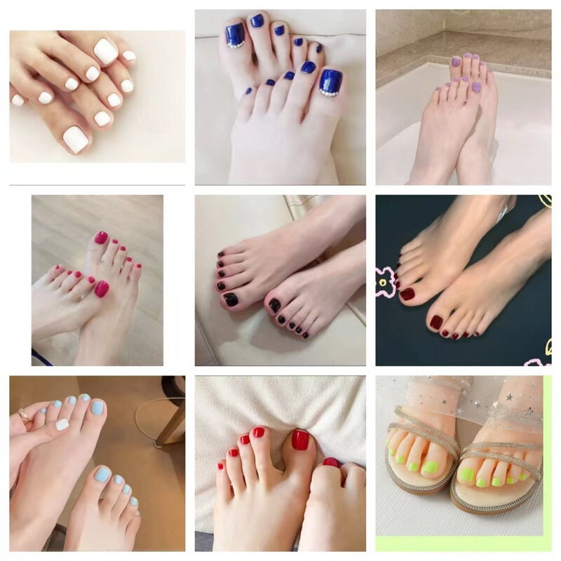 Factory Direct Sales Nail Patches, Pure Color Toenail Patches, Whitening, Waterproof, Removable Wearable Nail Patches
