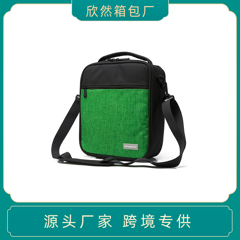Portable Crossbody Large Size Aluminum Foil Insulated Lunch Bag in stock Lunch Box Bag Ice Bag Oxford Cloth Zipper Picnic Ice Bag