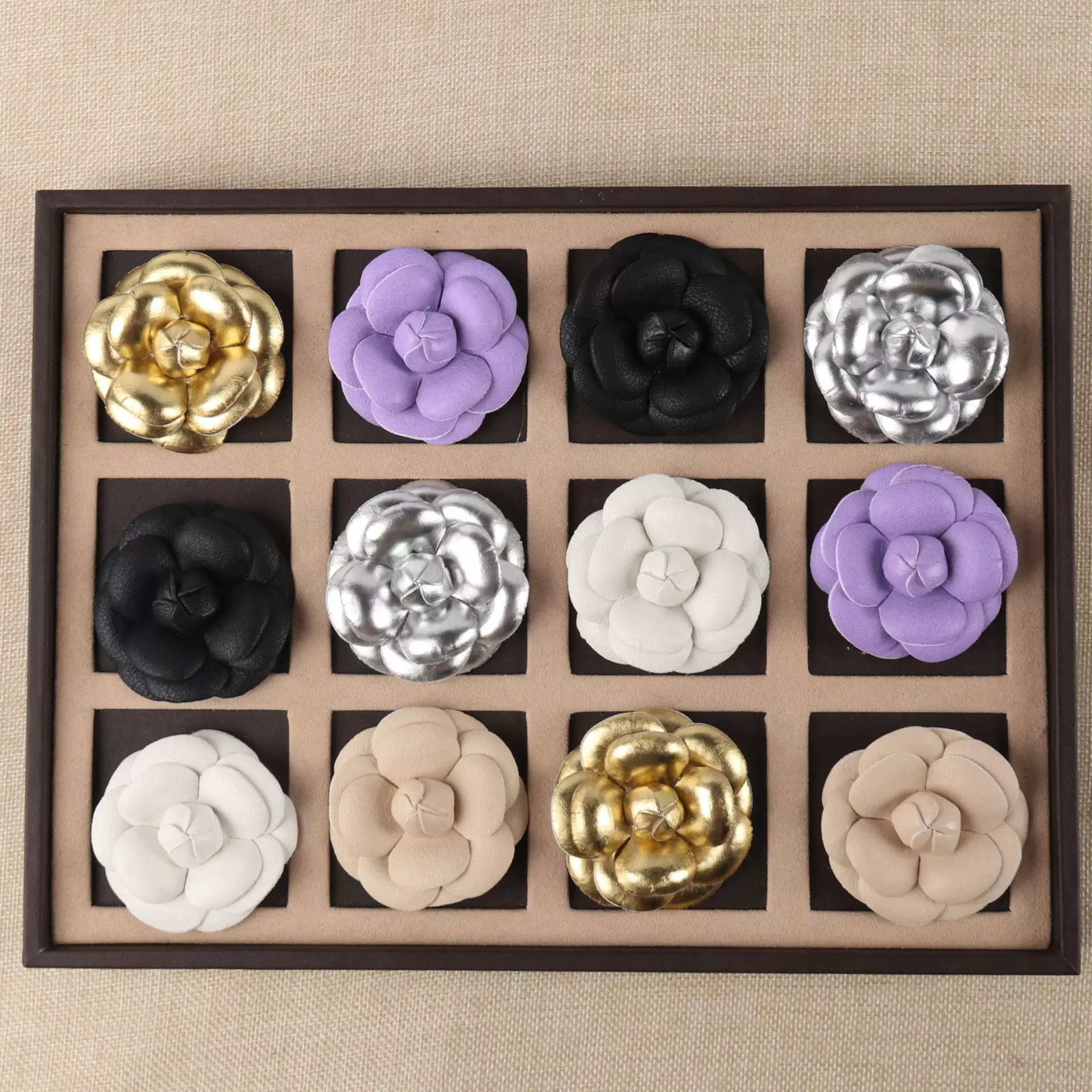 韩国饰品布艺花朵配件PU山茶花玫瑰皮花鞋花diy包包材料头饰