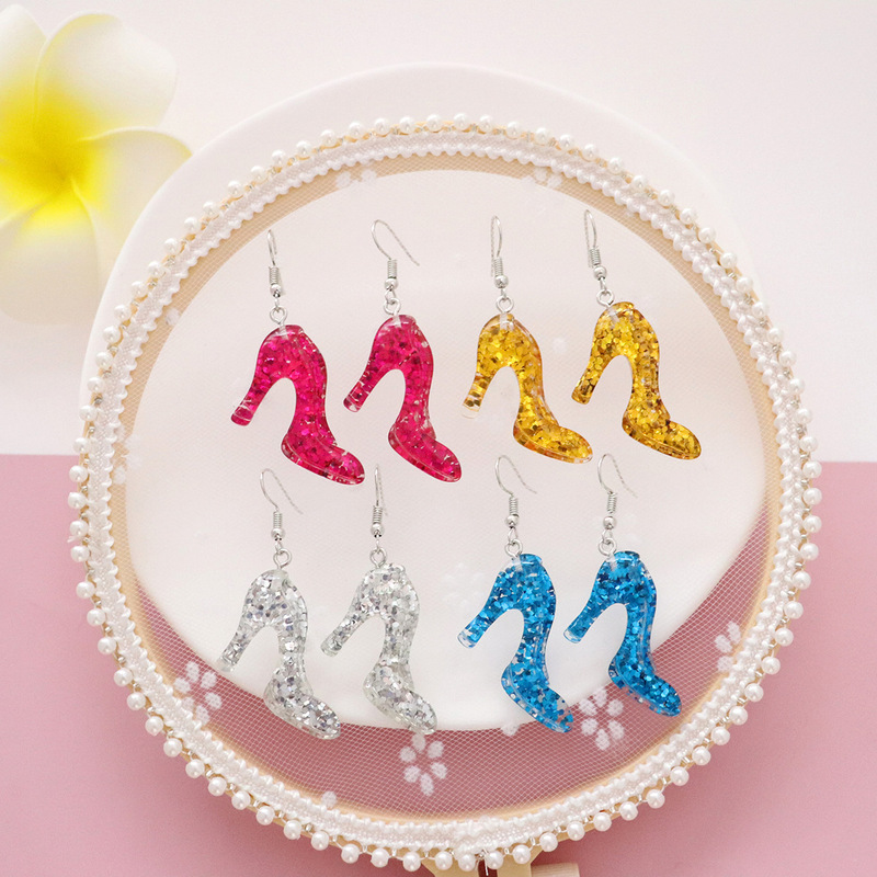 Sexy high heels earrings fashion creative simulation nail polish bottle earrings cross-border jewelry wholesale Sexy high heels earrings fashion creative simulation nail polish bottle earrings cross-border jewelry wholesale