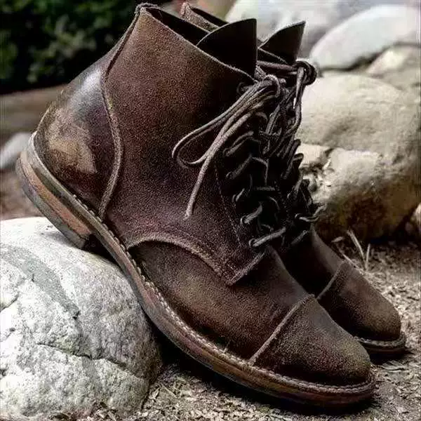 Мужские ботинки на шнуровке по ankle, классический повседневный стиль, размеры 38–48, 4 цвета