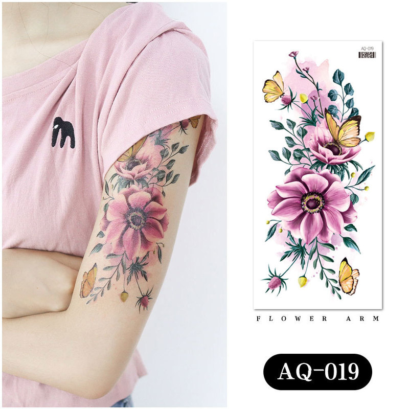 瑞卡竜の新しい商品の供給源の花の紋章はファッション的な花の腕の防水の刺青の貼る紙を貼ります。|undefined
