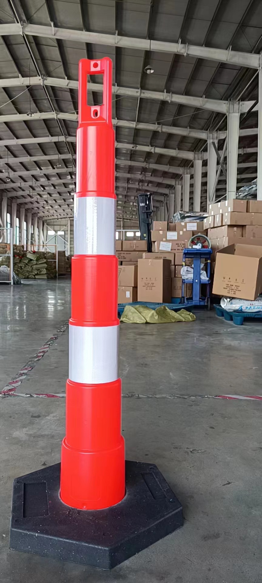 Fábrica de suministro de la fuente 123CM alta marca de cruce de caucho y plástico marca de cruce de caucho estándar de advertencia de columna de carretera limitador image 7