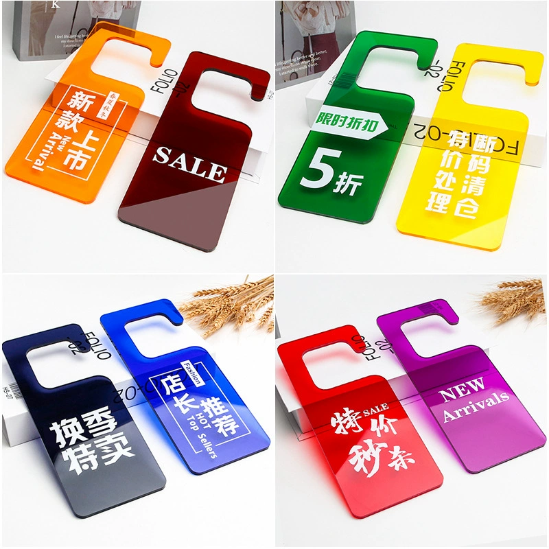 Акриловый логотип магазина одежды Новый список бизнес тег одежда новый рекламный листинг скидка рекламный листинг