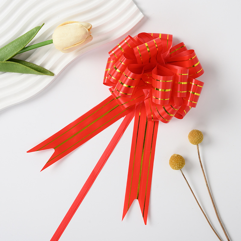 Comercio exterior transfronterizo 30 tres arcos de oro mano de flores regalos de Navidad paquetes de regalos decoración de flores tiradas cinta