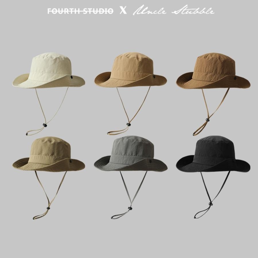 Denim solid color quick dry travel thin climbing sun hat for men and…