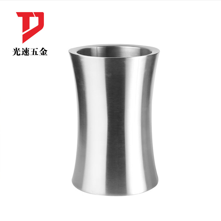 Acero inoxidable cintura apretada doble capa cubo de hielo fábrica directa 2L vino tinto cubo de hielo patrón champán cubo KTV bar suministros