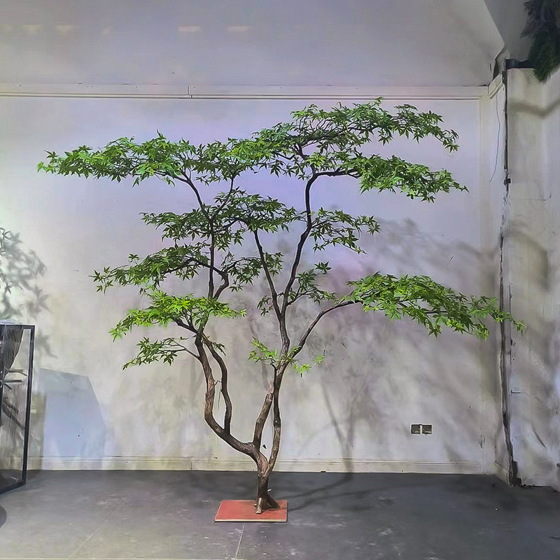 精品仿真枫叶树马醉木室内假树绿植造景装饰大型榕树简约橱窗植物|undefined