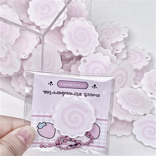 Cute Fish-shaped Board Circle Pendant Small Decorative Doll Accessories Xianghong Book Pink Coiled Backpack Couple Hanging Ornament