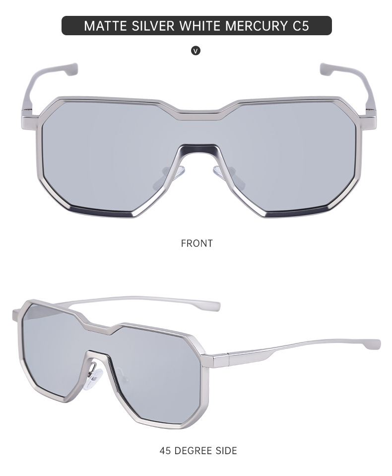 Steampunk Style Metal Sunglasses For Men Irregular Retro Frames_voghion.com