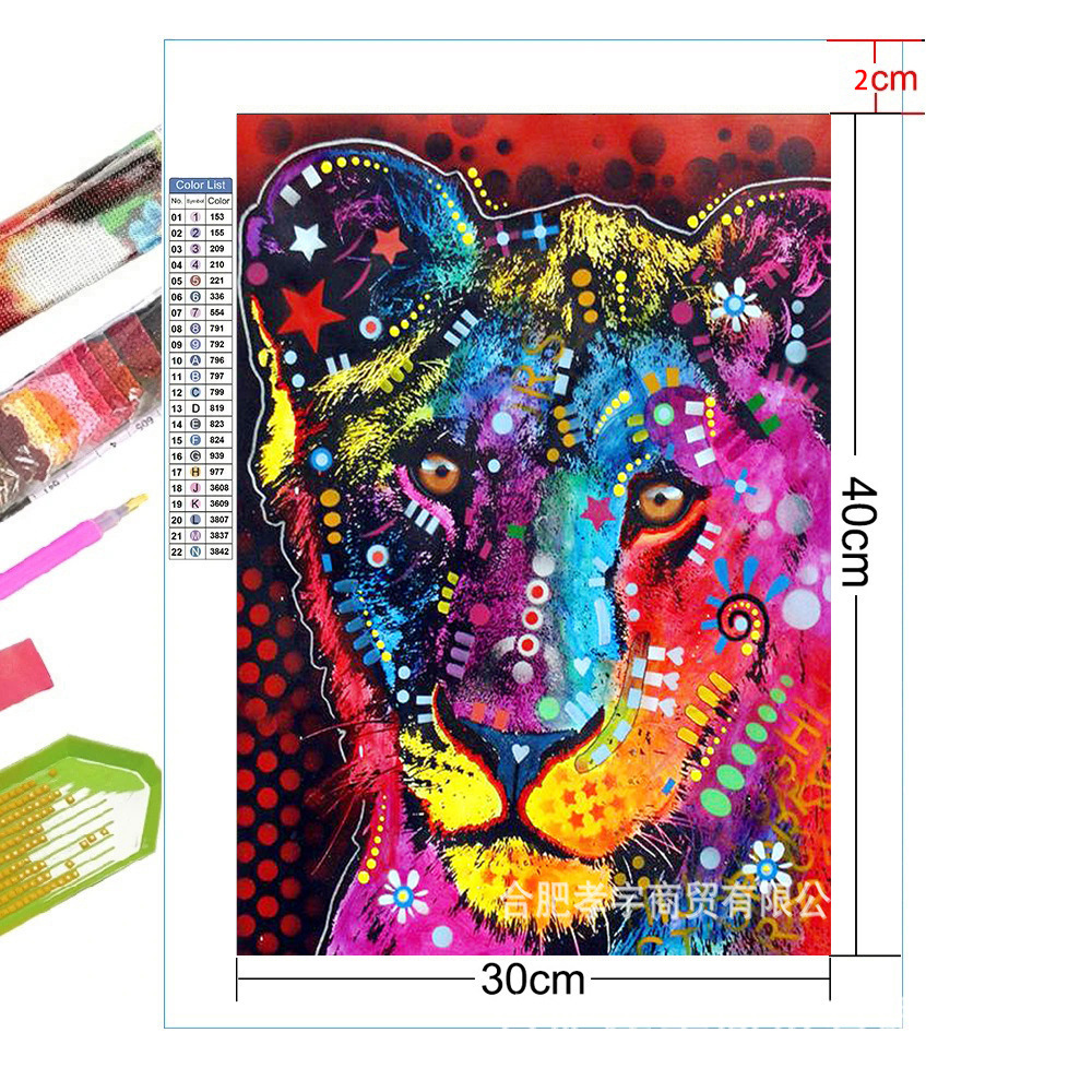 Pintura de Diamantes 5D DIY, Diamantes Redondos y Cuadrados, Diseño de Flores y Animales, Decoración para Sala de Estar o Estudio, Pintura de Diamantes Hecha a Mano