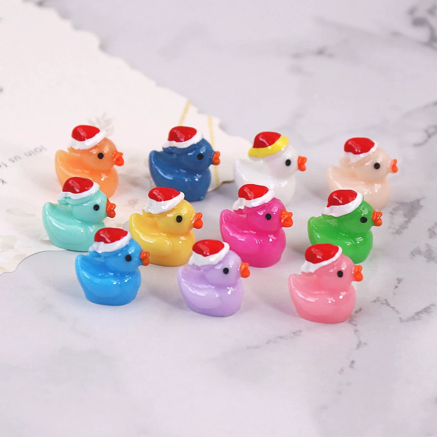 Рождественская утка трехмерная смола имитация кремовый чехол для телефона аксессуары ожерелье мультфильм кулон diy аксессуары