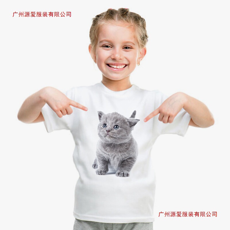 Children's Cotton Twish Cat Print Generous Casual European and American Street Loose T-Shirt Women's Short-Sleeved Shirt Aliexpress Children's Cotton Twish Cat Print Generous Casual European and American Street Loose T-Shirt Women's Short-Sleeved Shirt Aliexpress